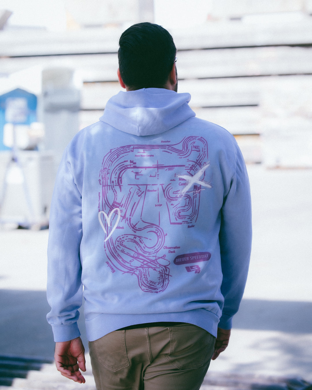 THE TRACK HOODIE - ICE BLUE