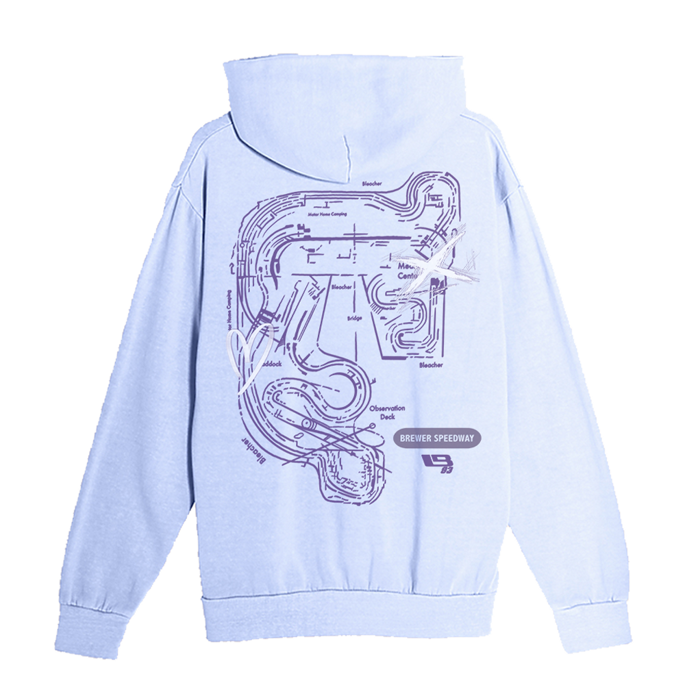 THE TRACK HOODIE - ICE BLUE